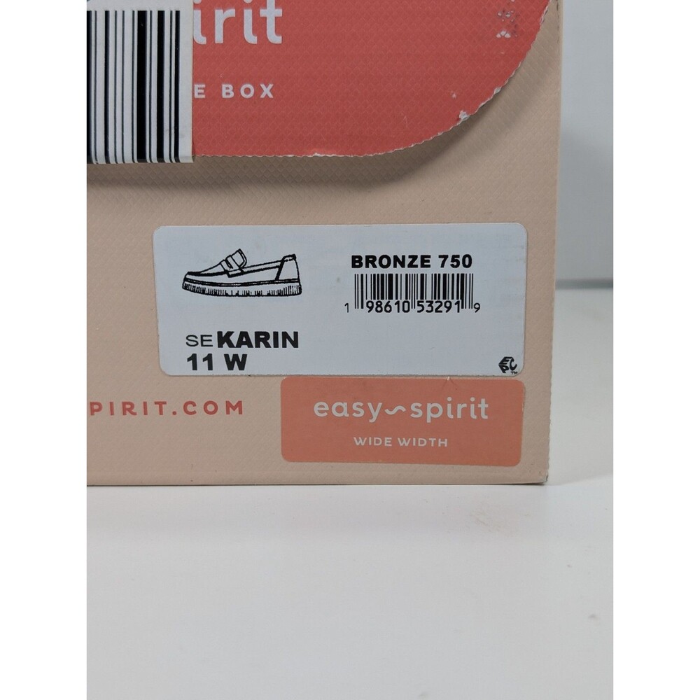 Easy Spirit Womens Size 11W Karin eFlex Slip On Loafers Bronze Leather NIB - Picture 12 of 15